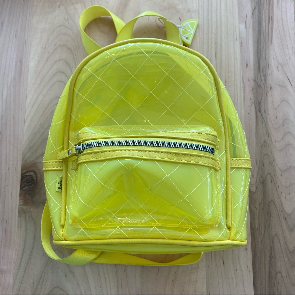 Lula Clear Yellow Small Backpack, Concerts, Outings, Trendy, Fashion, Casual